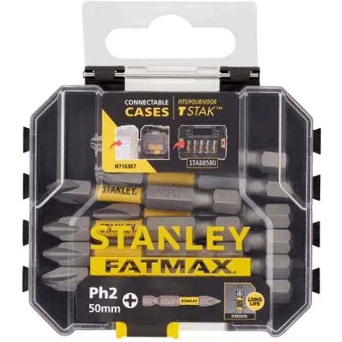 Stanley Schroefbits - Fatmax - Impact Ph2 - 50mm - 10 Stuks