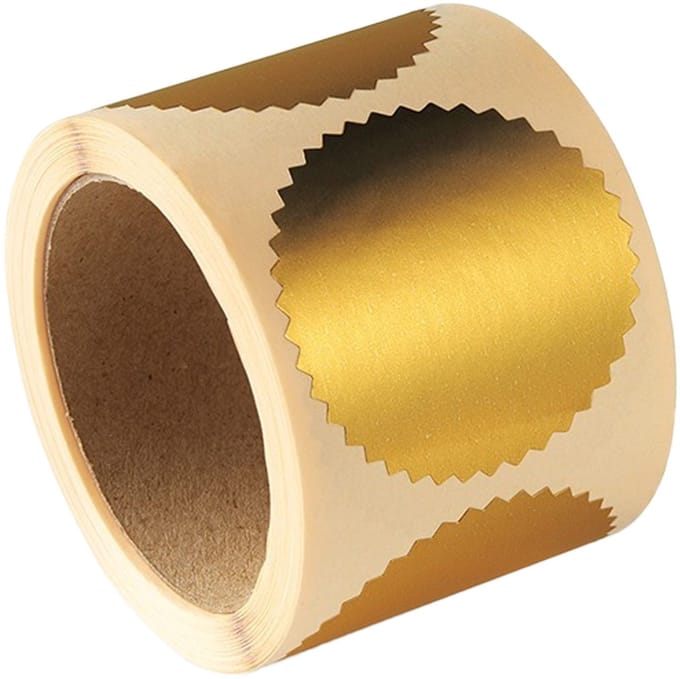 Preegzegel Goud Ø55mm - Zegel set voor preegtang - Preegstickers !