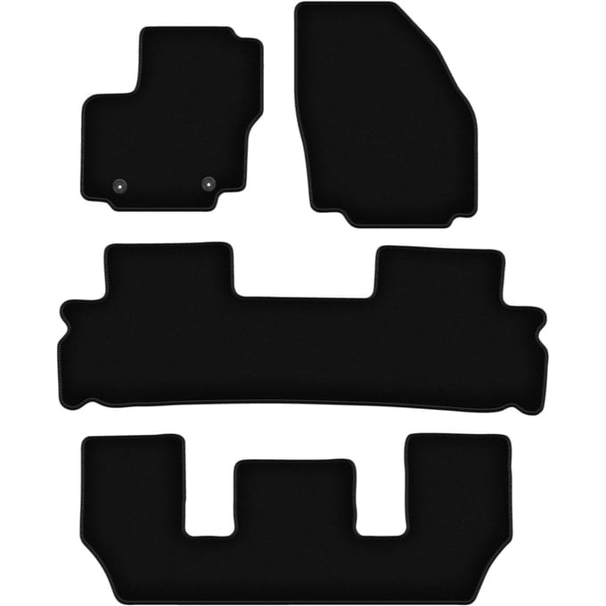 BASIC zwarte veloursmatten voor: Ford Galaxy MK2 7-zitter (2006-2011)