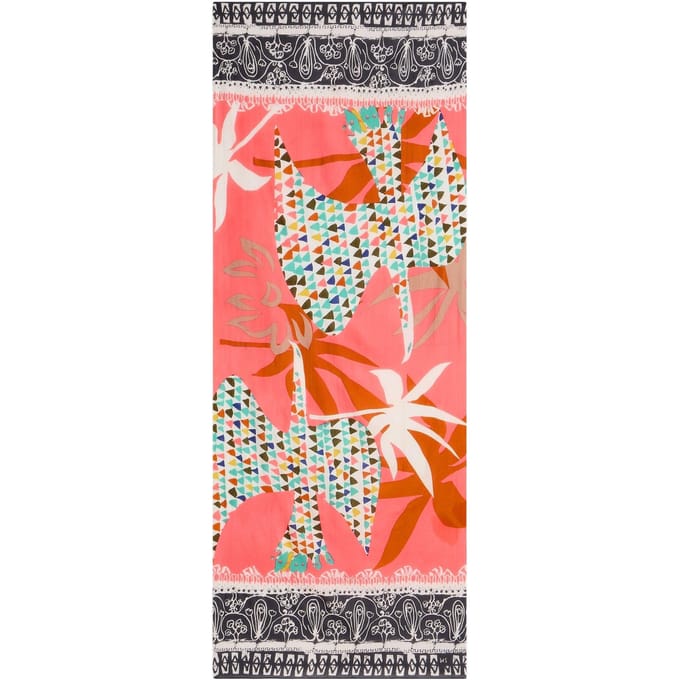 White Stuff Callie Printed Scarf Pink Print Taglia: OS | Sciarpe Outlet | Uomo | Rosa