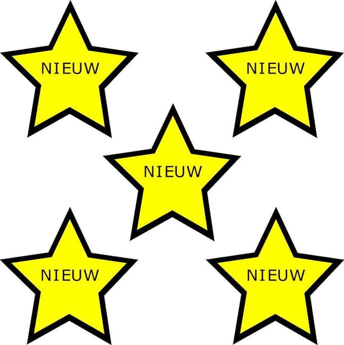 5 Whiteboard Magneten Ster 'Nieuw' - 5 cm