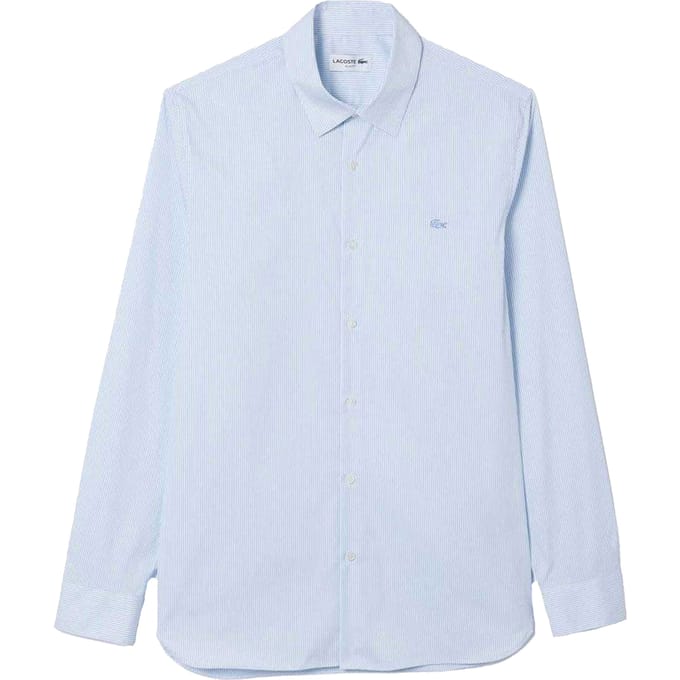 Lacoste Heren geruit Popeline Overhemd (Wit)
