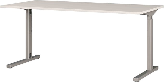 Bureau Discovery Lichtgrijs - Grafiet - 160x80cm - Hoogte 80 cm - In hoogte verstelbaar