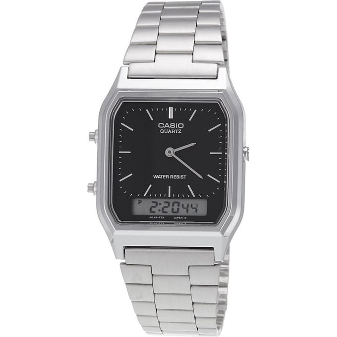 Casio CASIO Collection AQ-230A-1DMQYES Horloge - Staal - Zilverkleurig - Ø 34 mm
