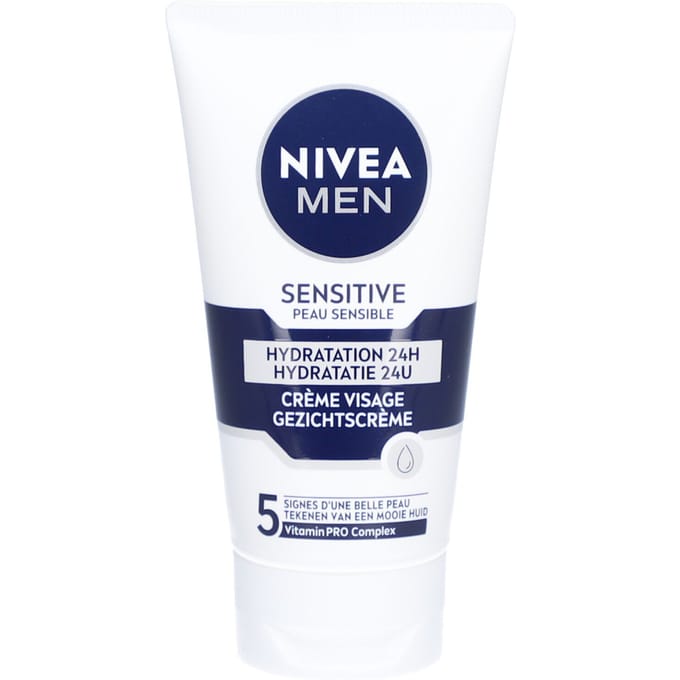 NIVEA MEN Sensitive Dagcrème Gezicht - 24H Hydratatie - Moisturizer - Gezichtscrème - 75 ml