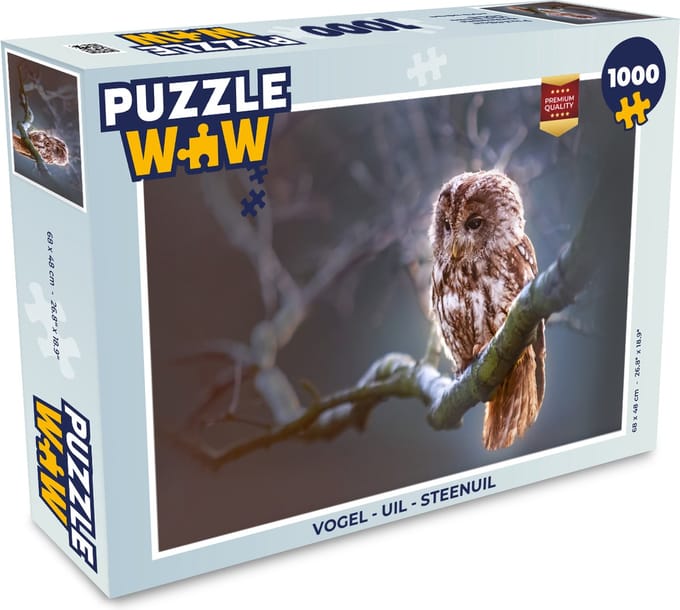 Puzzel Vogel - Uil - Steenuil - Legpuzzel - Puzzel 1000 stukjes volwassenen