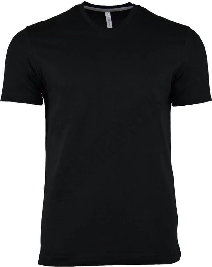 Kariban T-shirt V-hals korte mouwen K357 - Black - L
