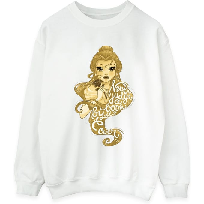 Disney Heren Beauty And The Beast Oordeel Nooit Sweatshirt (Wit)