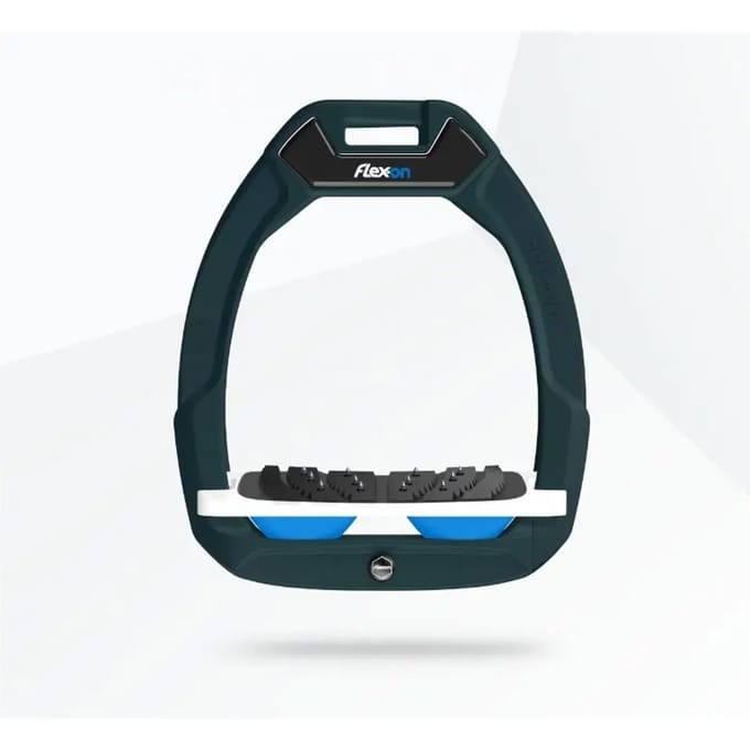 Veiligheidsstijgers Paardrijden Ingelend Ultra Grip Groen/Wit/Blauw Flex-On Safe-On