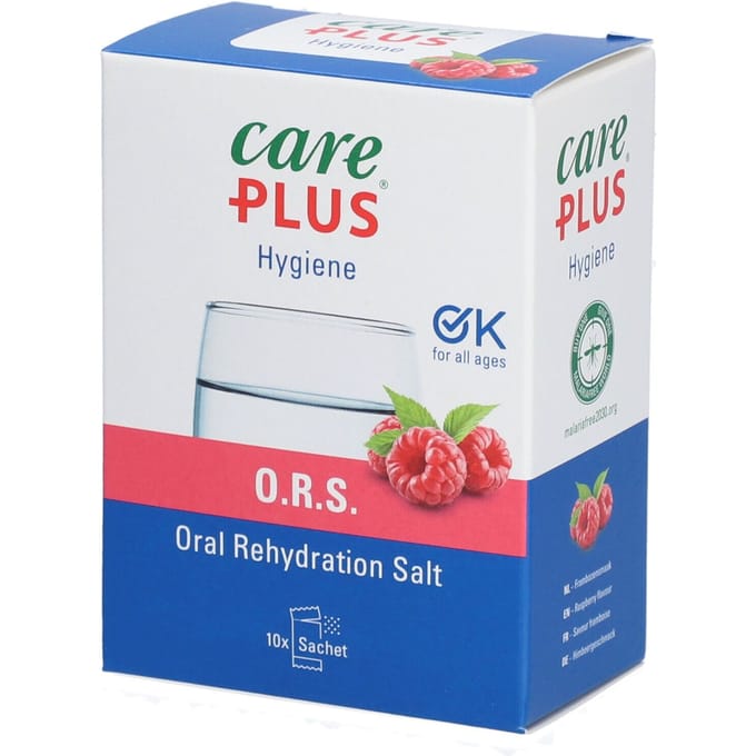 Care Plus O.R.S. - Oral Rehydration Salt - Framboos - 10 stuks