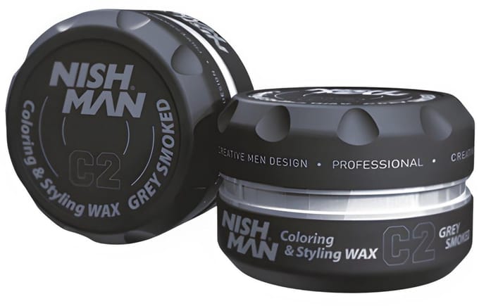 Nishman Grey - C2 Kleur Haarwax 100 ml - Sterke Hold - Tijdelijke Haarkleur
