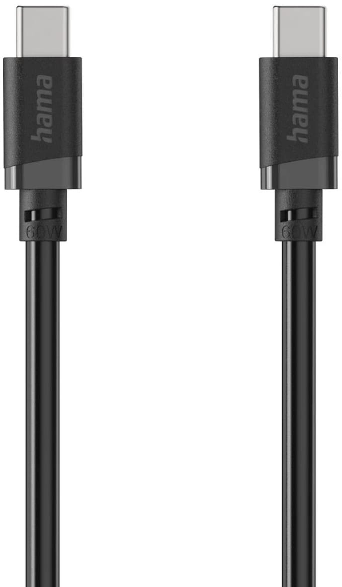 Hama 00201806 USB-laadkabel USB 2.0 USB-C stekker 1 m Zwart
