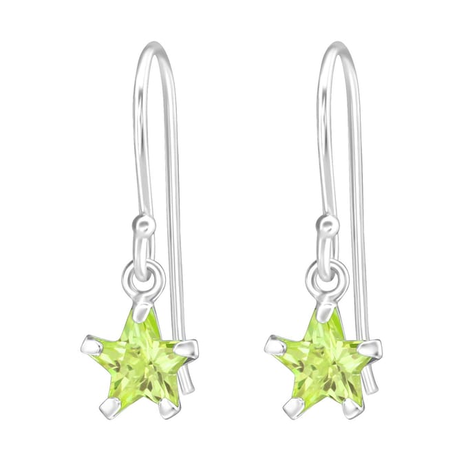 Amanto Oorbellen Caelis Green - 925 Zilver E-Coating - 6x25mm