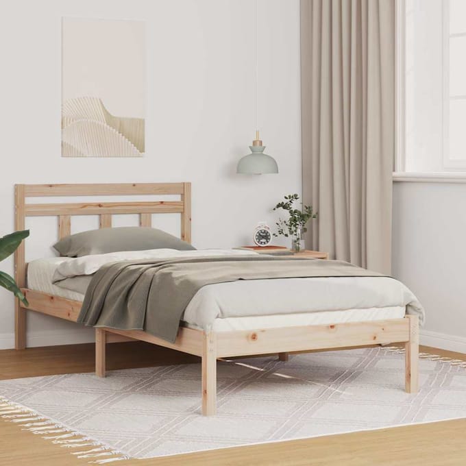 vidaXL - Bedframe - Bruin - 100 - x - 200 - cm - Massief - grenenhout
