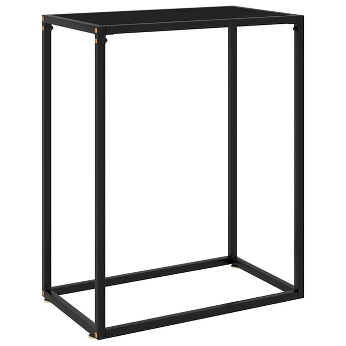vidaXL - Wandtafel - 60x35x75 - cm - gehard - glas - zwart