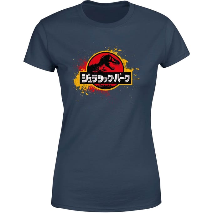 Jurassic Park Women's T-Shirt - Navy - XS