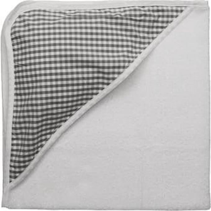 ISI Mini - Badcape 80x80 cm - Geruite kap wit