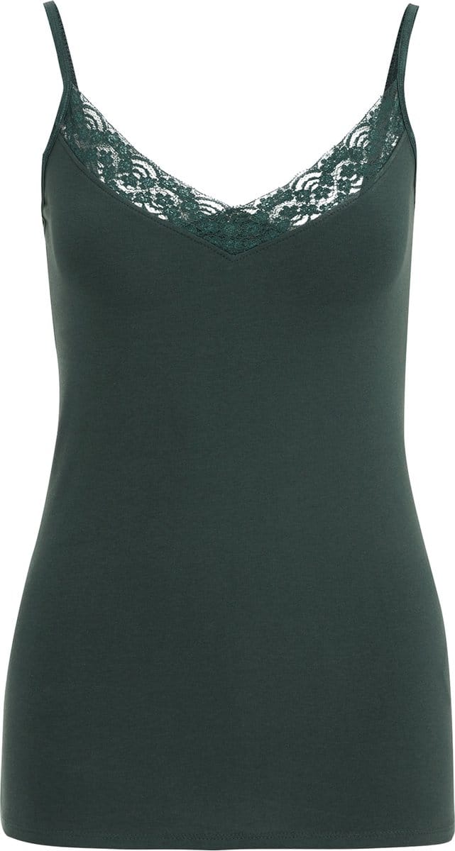 WE Fashion Dames singlet met kant