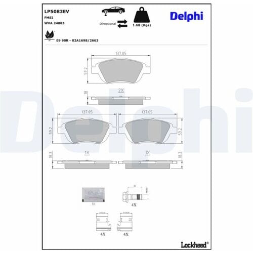 Remblokset DELPHI LP5083EV