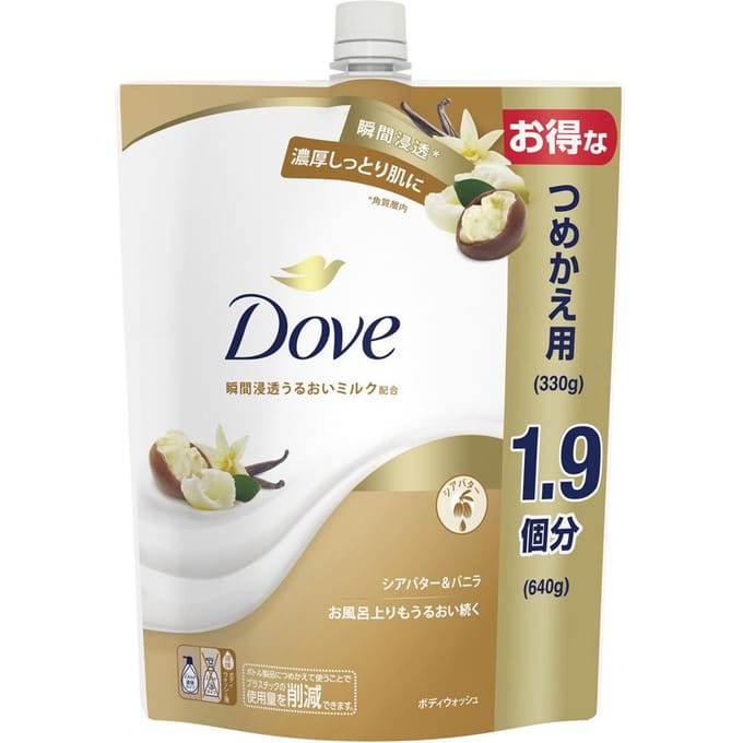Dove Japan - Moisturizing Body Wash Shea Butter & Vanilla - 640g Refill