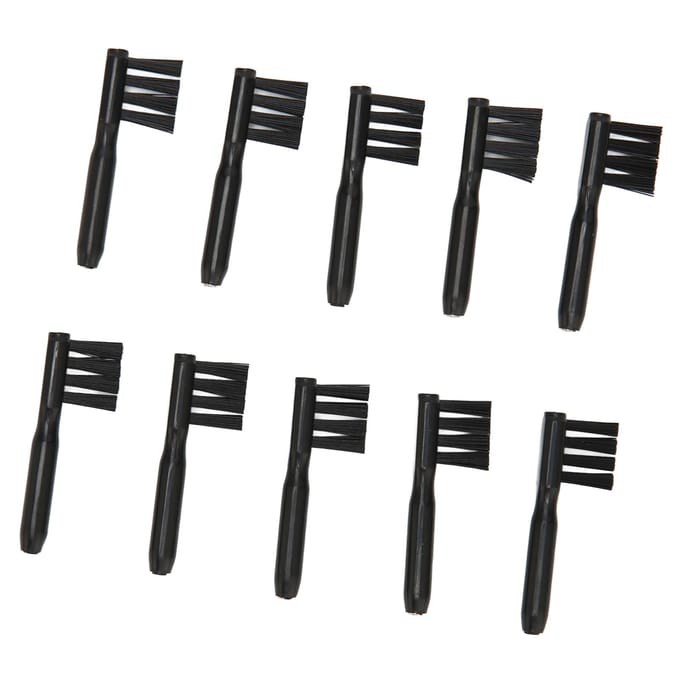 10 stuks Magneet Hoortoestel Reinigingsborstels 4 Gaten Vuil Verwijdering Hoortoestel Reinigingsgereedschap Kit black