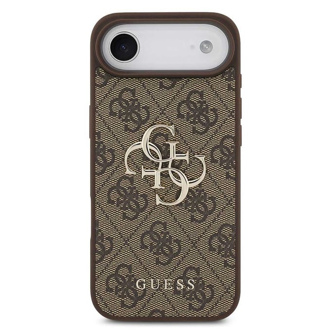 Guess Back Cover - iPhone 17 Air - Bruin - Slanke TPU-bumper - Goud Logo