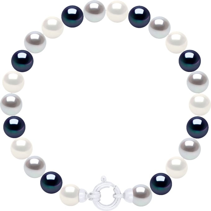 Armband Rij van Echte GeCultiveerde Zoetwaterparels Rond 6-7 mm