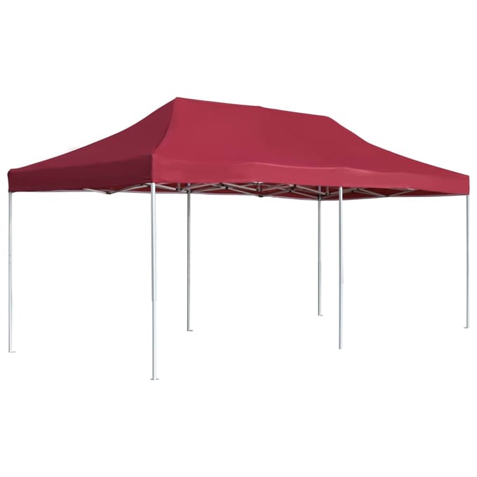 vidaXL - Partytent - professioneel - inklapbaar - 6x3 - m - aluminium - wijnrood