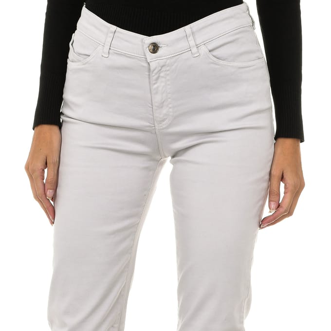 Regular fit stretchstof lange broek 6Y5J18-5N0RZ vrouw