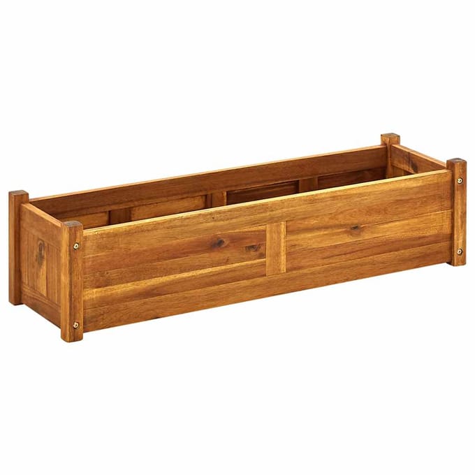 vidaXL - Plantenbak - verhoogd - 100x30x25 - cm - acaciahout