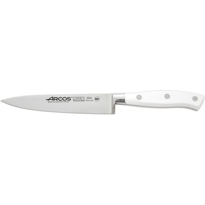 Gesmeed koksmes 15cm Riviera White Arcos - Roestvrij staal - Snijden wit