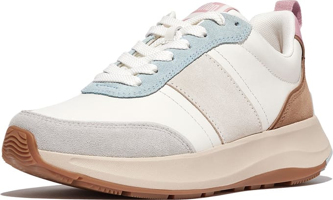 FitFlop FitFlop F-Mode Flow Sneaker - Leather & Suede Mix V2 BRUIN - Maat 36