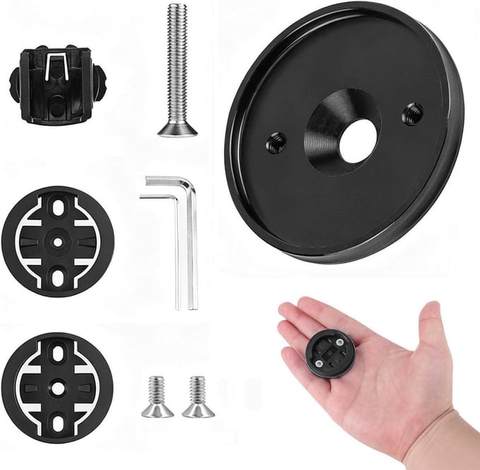 Universele Fietscomputer Houder - Adapter Set - Pendel Training - Geïntegreerde Camera & Licht - 7-delig - Zwart