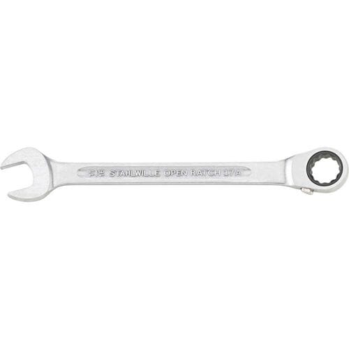 Stahlwille 41473838 OPEN RATCH 17a 11/16 15° Steek-ringratelsleutel