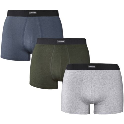 PARKSIDE Set van 3 heren boxers (groen/blauw/grijs, S)