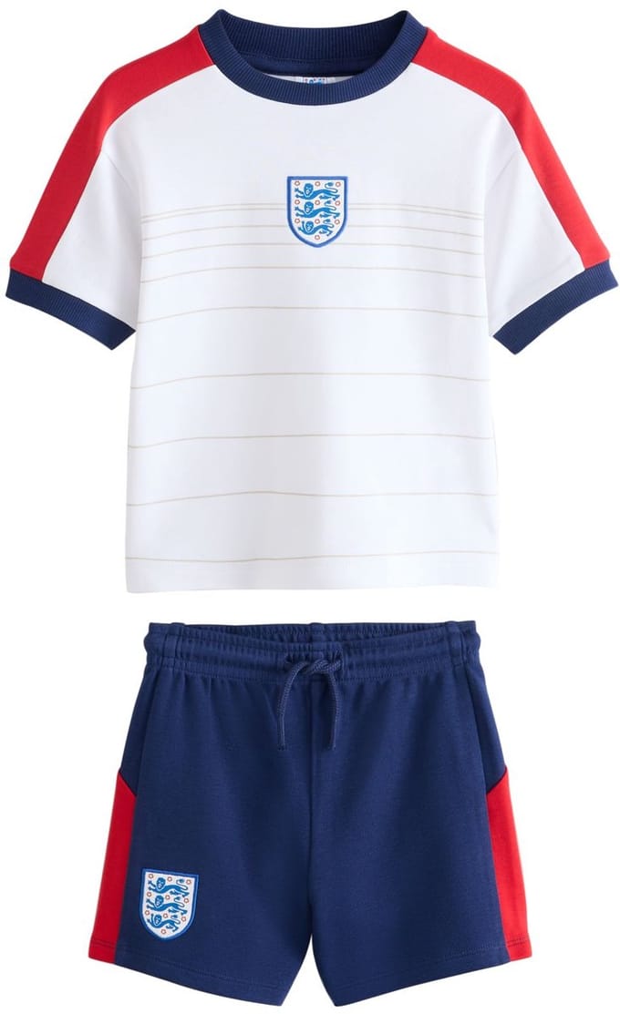 Next - Jongens - England voetbalshirt en short - Wit