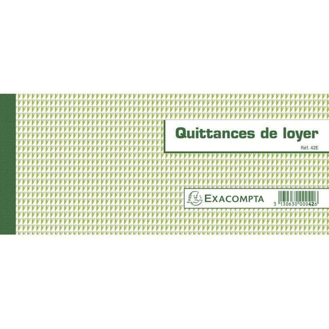Kopieerboek - Exacompta - Ref. 42E - 50 vellen - Amagnetisch cheque papier 95g - 10,1x16,5 cm groen