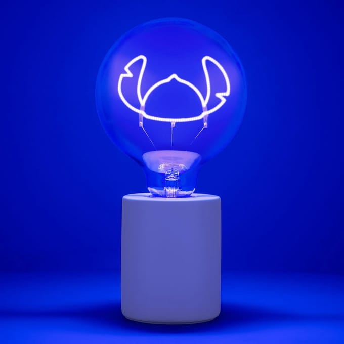 Paladone Stitch E27 LED neonlamp - blauw, diameter 12,5 cm