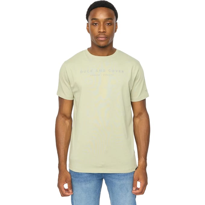 Duck and Cover Heren Crytons Zware T-Shirt (Sage)