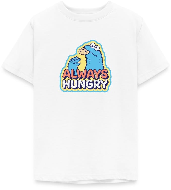 Sesamstraat Koekiemonster Altijd Hongerig T-Shirt Tiener