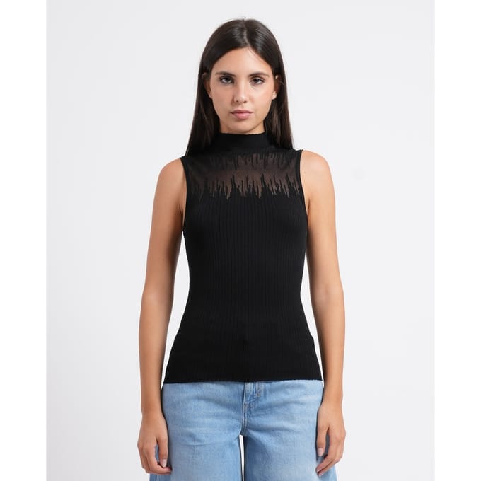 Slim Fit top met mock neck model 'Sieffy'