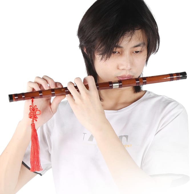 G-toets Bamboe Fluit Droog Bitter Traditioneel Orkestinstrument Set met Opbergdoos ZD02 brown