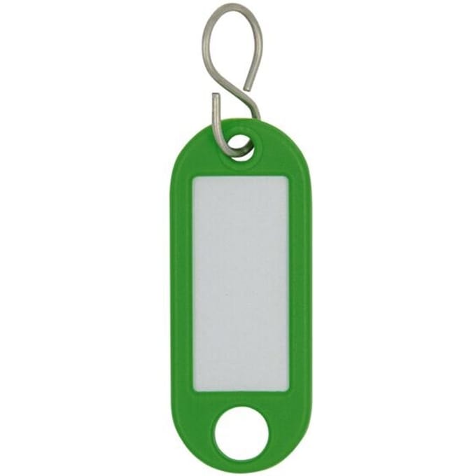 WEDO Sleutelhanger Met S-Ring, 2-Gaats, Groen (pak 10 stuks)