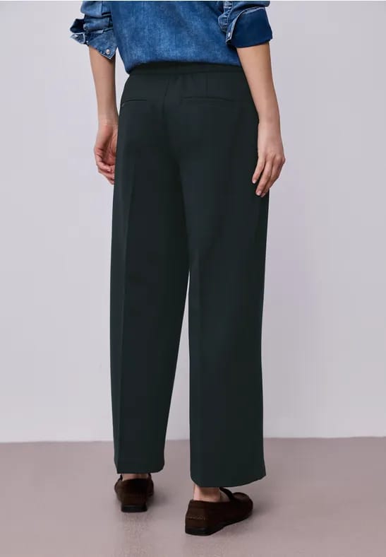 Wide Legs broek met knoopdetail