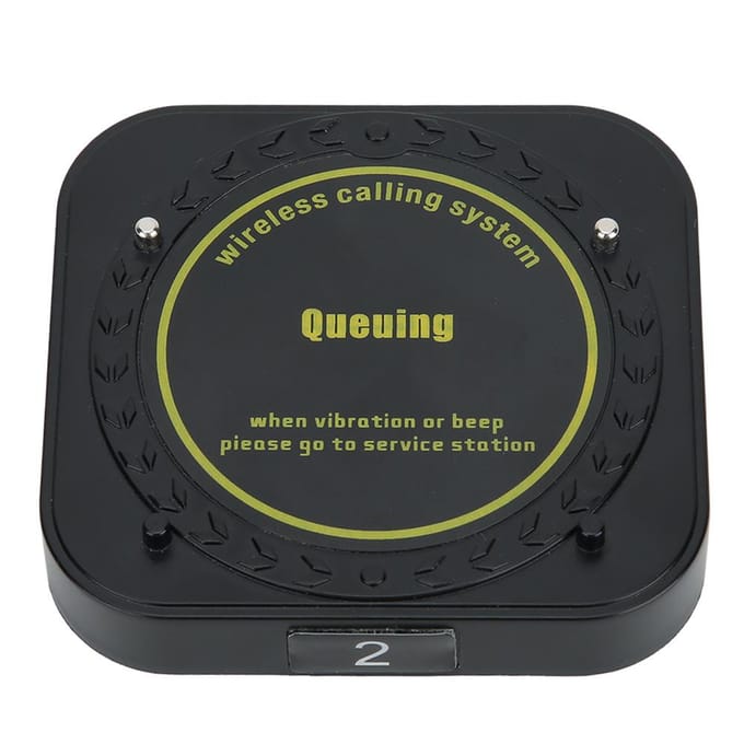 10 stuks Pakket voor SU-669-S Vibratie Geluid Licht Prompts Paging Wachtrijsysteem Ontvanger black