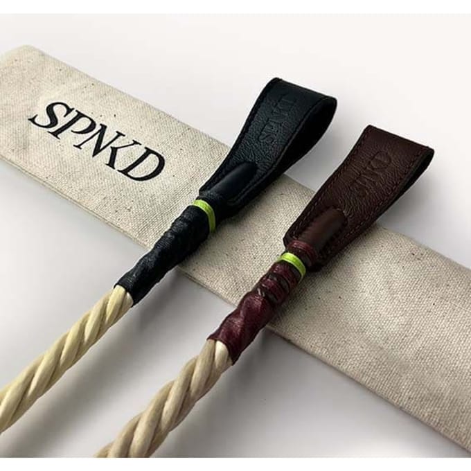SPNKD | Punish Crop | Flogger | BDSM Whip | Black