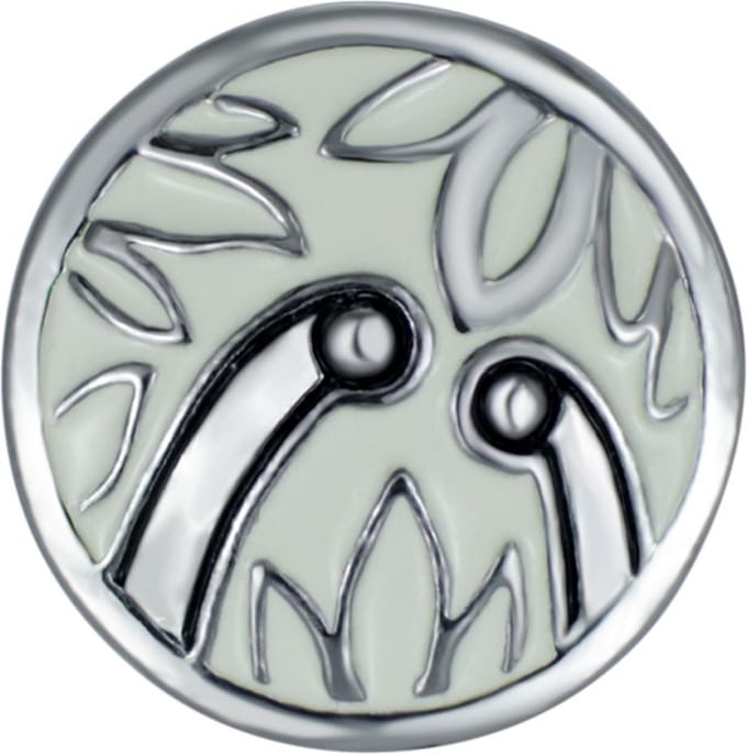 Quiges - Drukknoop Mini 12mm Jungle Wit - EBCMK048