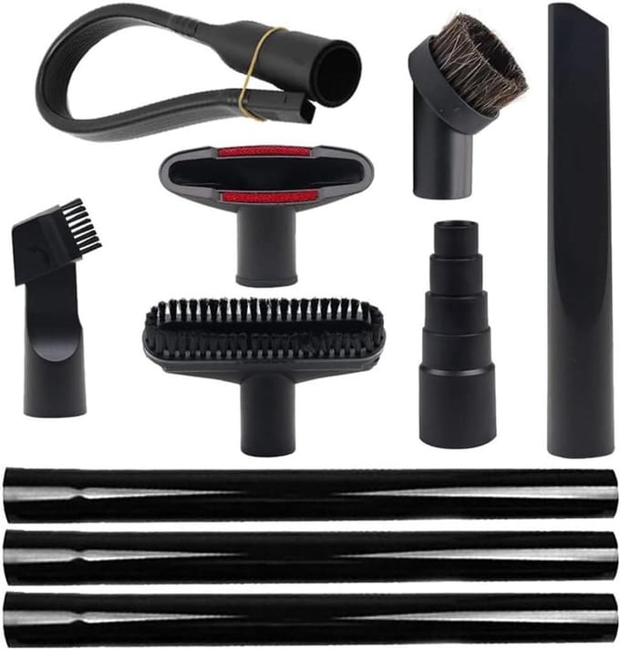 Vacuüm hulpstukken - Stofzuiger accessoires - Schoonmaakklus klaren - Universele adapter - 10 delig - Grijs