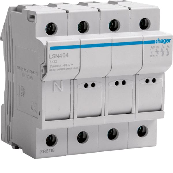 Hager Houder Voor Cilindrische zekering - LSN404