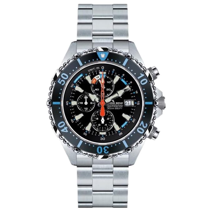 Chris Benz - CB-C300X-LB-MB - Duikershorloge - Unisex - Quartz